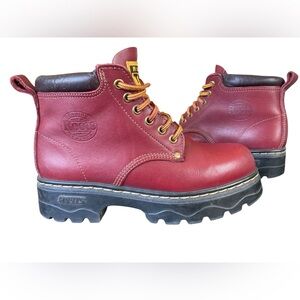 Vintage Roots Tuff Boots Cranbery with Black Soles grunge doc martens style